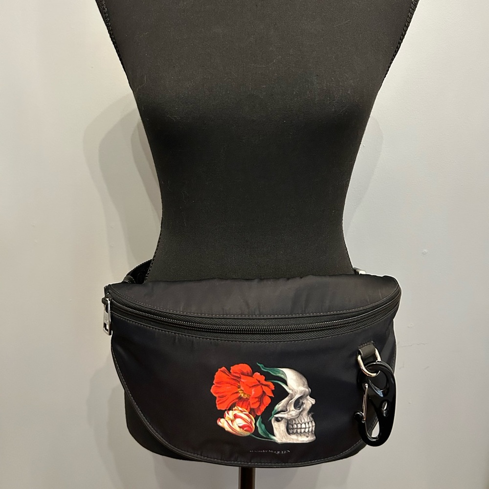 ALEXANDER McQUEEN Skull Print Nylon Harness Belt Bag - Picture 3 of 8